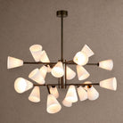 Cassius Linear Chandelier - ∅ 45.2″ x H 22.8″Bronze & WhiteBlushlighting