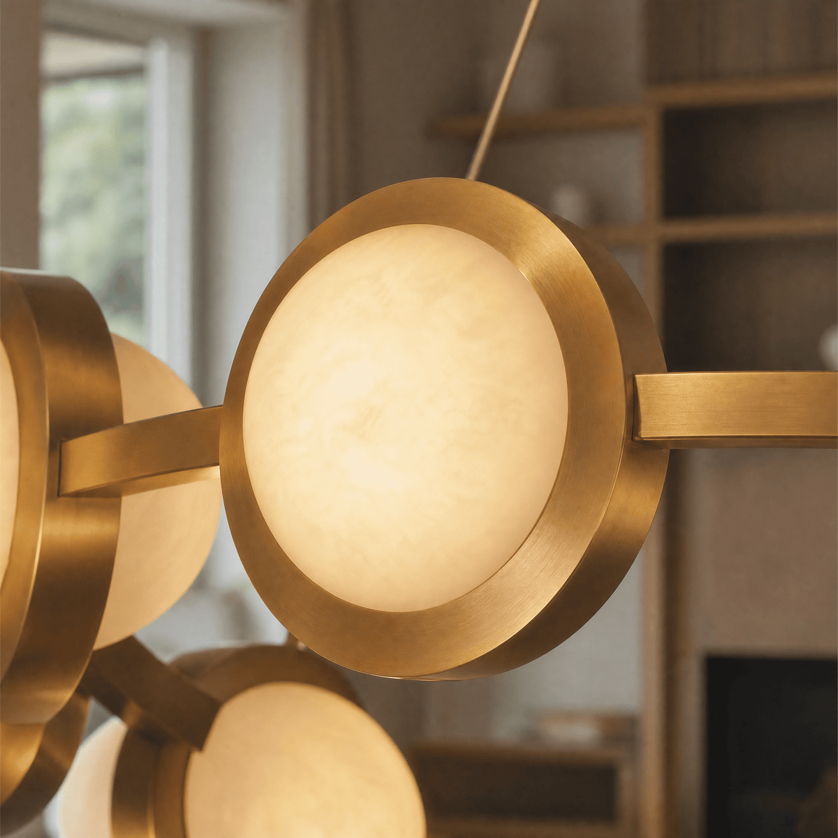 Catena Modern Alabaster Ring Chandelier - D600×H160Blushlighting