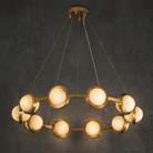 Catena Modern Alabaster Ring Chandelier - D600×H160Blushlighting