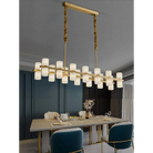 CAURIS ALABASTER LINEAR CHANDELIER 33.5" 39.4" 47.2"L-Chandeliers-Blushlighting-120 cm / 47.2"-Blushlighting