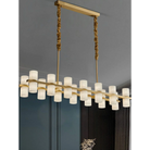 CAURIS ALABASTER LINEAR CHANDELIER 33.5" 39.4" 47.2"L-Chandeliers-Blushlighting-Blushlighting