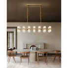 CAURIS ALABASTER LINEAR CHANDELIER 33.5" 39.4" 47.2"L-Chandeliers-Blushlighting-100 cm / 39.4"-Blushlighting