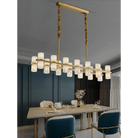 CAURIS ALABASTER LINEAR CHANDELIER 33.5" 39.4" 47.2"L - 120 cm / 47.2"Blushlighting