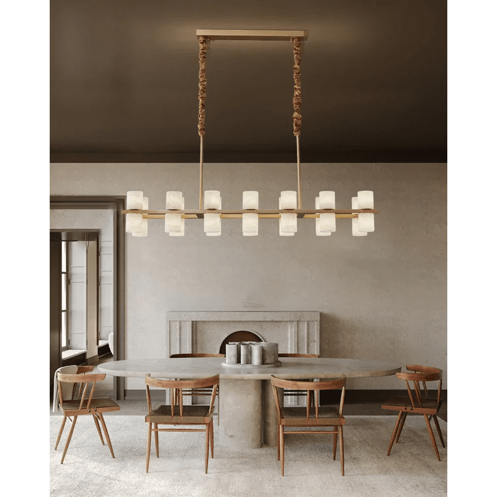 CAURIS ALABASTER LINEAR CHANDELIER 33.5" 39.4" 47.2"L - 100 cm / 39.4"Blushlighting