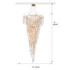 Cecily Crystal Branch Chandelier H 94.49" - Blushlighting