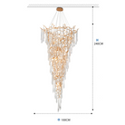 Cecily Crystal Branch Chandelier H 94.49" - Ineffable Lighting