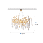 Cecily Modern Crystal Branch Chandelier - 23.62“ diamBlushlighting