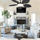 Ceiling Fan Palm Leaf Ceiling Fan 6 Speeds Reversible Ceiling Fans with Lights 48" - Blushlighting