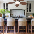 Ceiling Fan Palm Leaf Ceiling Fan 6 Speeds Reversible Ceiling Fans with Lights 48" - Blushlighting