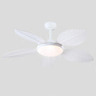 Ceiling Fan Palm Leaf Ceiling Fan 6 Speeds Reversible Ceiling Fans with Lights 48" - Blushlighting