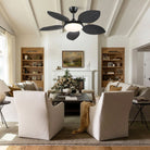 Ceiling Fan Palm Leaf Ceiling Fan 6 Speeds Reversible Ceiling Fans with Lights 48" - Blushlighting