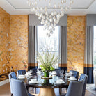 Celeste Flora Pendant Light - 1 head Round Canopy ∅ 4.7″Small ∅ 4.7″ x H 7.9″Brass & WhiteBlushlighting