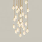 Celeste Flora Pendant Light - 18 heads Round Canopy ∅ 19.7″Small ∅ 4.7″ x H 7.9″Chrome & WhiteBlushlighting