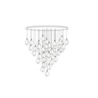Celeste Flora Pendant Light - 18 heads Round Canopy ∅ 19.7″Small ∅ 4.7″ x H 7.9″Chrome & WhiteBlushlighting