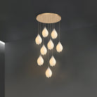Celeste Flora Pendant Light - 35 heads Round Canopy ∅ 30″Small ∅ 4.7″ x H 7.9″Brass & WhiteBlushlighting