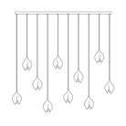 Celeste Flora Pendant Light - 10 heads Long Canopy ∅ 48″Small ∅ 4.7″ x H 7.9″Brass & WhiteBlushlighting