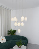 Celeste Flora Pendant Light - 1 head Round Canopy ∅ 4.7″Small ∅ 4.7″ x H 7.9″Brass & WhiteBlushlighting