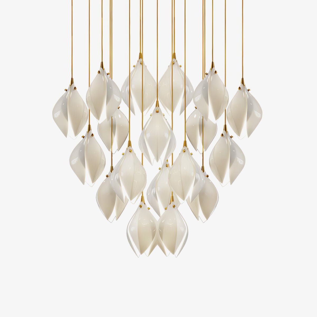 Celeste Flora Pendant Light - 1 head Round Canopy ∅ 4.7″Small ∅ 4.7″ x H 7.9″Brass & WhiteBlushlighting