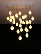 Celeste Flora Pendant Light - 1 head Round Canopy ∅ 4.7″Small ∅ 4.7″ x H 7.9″Brass & WhiteBlushlighting