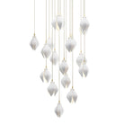 Celeste Flora Pendant Light - 10 heads Long Canopy ∅ 48″Small ∅ 4.7″ x H 7.9″Brass & WhiteBlushlighting