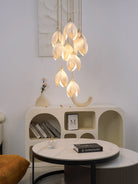 Celeste Flora Pendant Light - 1 head Round Canopy ∅ 4.7″Small ∅ 4.7″ x H 7.9″Brass & WhiteBlushlighting