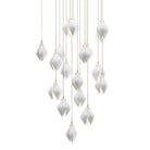 Celeste Flora Pendant Light - 10 heads Long Canopy ∅ 48″Small ∅ 4.7″ x H 7.9″Brass & WhiteBlushlighting