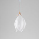 Celeste Flora Pendant Light - 1 head Round Canopy ∅ 4.7″Small ∅ 4.7″ x H 7.9″Brass & WhiteBlushlighting