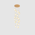 Celeste Flora Pendant Light - 98 heads Square Canopy L 118.1″ x W 35.4″Small ∅ 4.7″ x H 7.9″Brass & WhiteBlushlighting