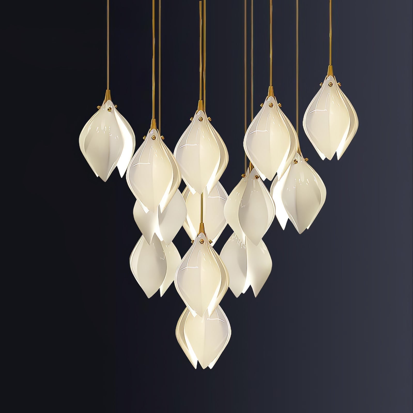Celeste Flora Pendant Light - 1 head Round Canopy ∅ 4.7″Small ∅ 4.7″ x H 7.9″Brass & WhiteBlushlighting