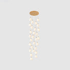 Celeste Flora Pendant Light - 28 heads Round Canopy ∅ 23.6″Small ∅ 4.7″ x H 7.9″Brass & WhiteBlushlighting