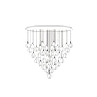 Celeste Flora Pendant Light - 18 heads Round Canopy ∅ 19.7″Small ∅ 4.7″ x H 7.9″Chrome & WhiteBlushlighting