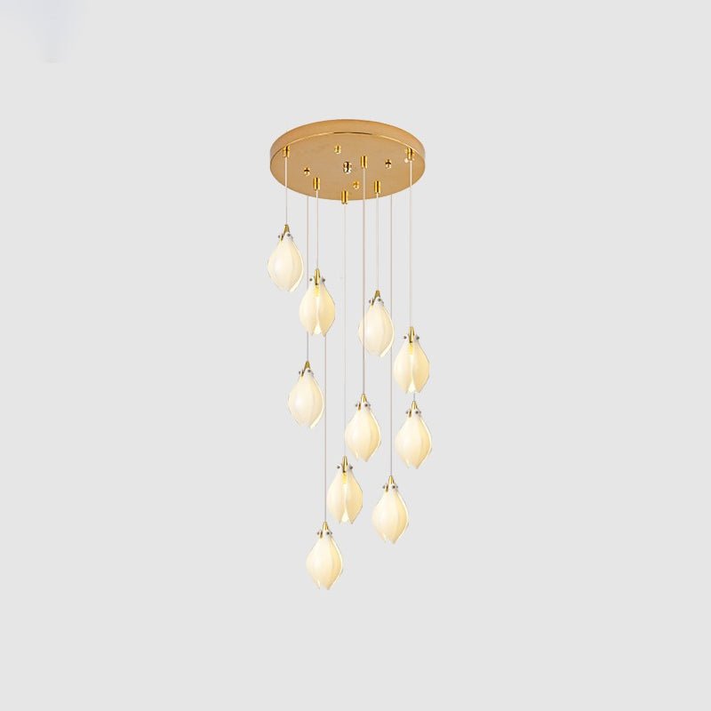 Celeste Flora Pendant Light - 98 heads Square Canopy L 118.1″ x W 35.4″Small ∅ 4.7″ x H 7.9″Brass & WhiteBlushlighting