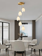Celeste Flora Pendant Light - 1 head Round Canopy ∅ 4.7″Small ∅ 4.7″ x H 7.9″Brass & WhiteBlushlighting