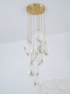 Celeste Flora Pendant Light - 1 head Round Canopy ∅ 4.7″Small ∅ 4.7″ x H 7.9″Brass & WhiteBlushlighting