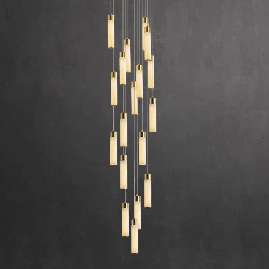 Celestial Alabaster Cascade Chandelier-Chandelier-Blushlighting-Blushlighting