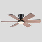 Celestial Wind Ceiling Fans with Lights - Black Wood GrainBlushlighting