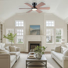 Celestial Wind Ceiling Fans with Lights - Wood GrainBlushlighting
