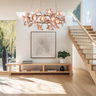 Ceramic Blossom Flower Round Bedroom Chandelier - Blushlighting