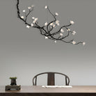 Ceramic Flower Chandelier - L 72.8″ x W 35.4″ x H 49.2″ / L 185cm x W 90cm x H 125cmBrass stained blackBlushlighting