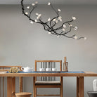 Ceramic Flower Chandelier - L 72.8″ x W 35.4″ x H 49.2″ / L 185cm x W 90cm x H 125cmBrass stained blackBlushlighting