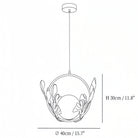 Ceramic Gingko Pendant Lamp - Model A ∅ 15.7″ X H 11.8″ / Dia 40cm X H 30cmBlushlighting