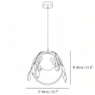 Ceramic Gingko Pendant Lamp - Model A ∅ 15.7″ X H 11.8″ / Dia 40cm X H 30cmBlushlighting