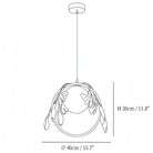 Ceramic Gingko Pendant Lamp-