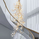 Ceramic Gingko Staircase Branch Chandelier-Blushlighting