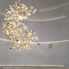 Ceramic Gingko Staircase Branch Chandelier-Blushlighting
