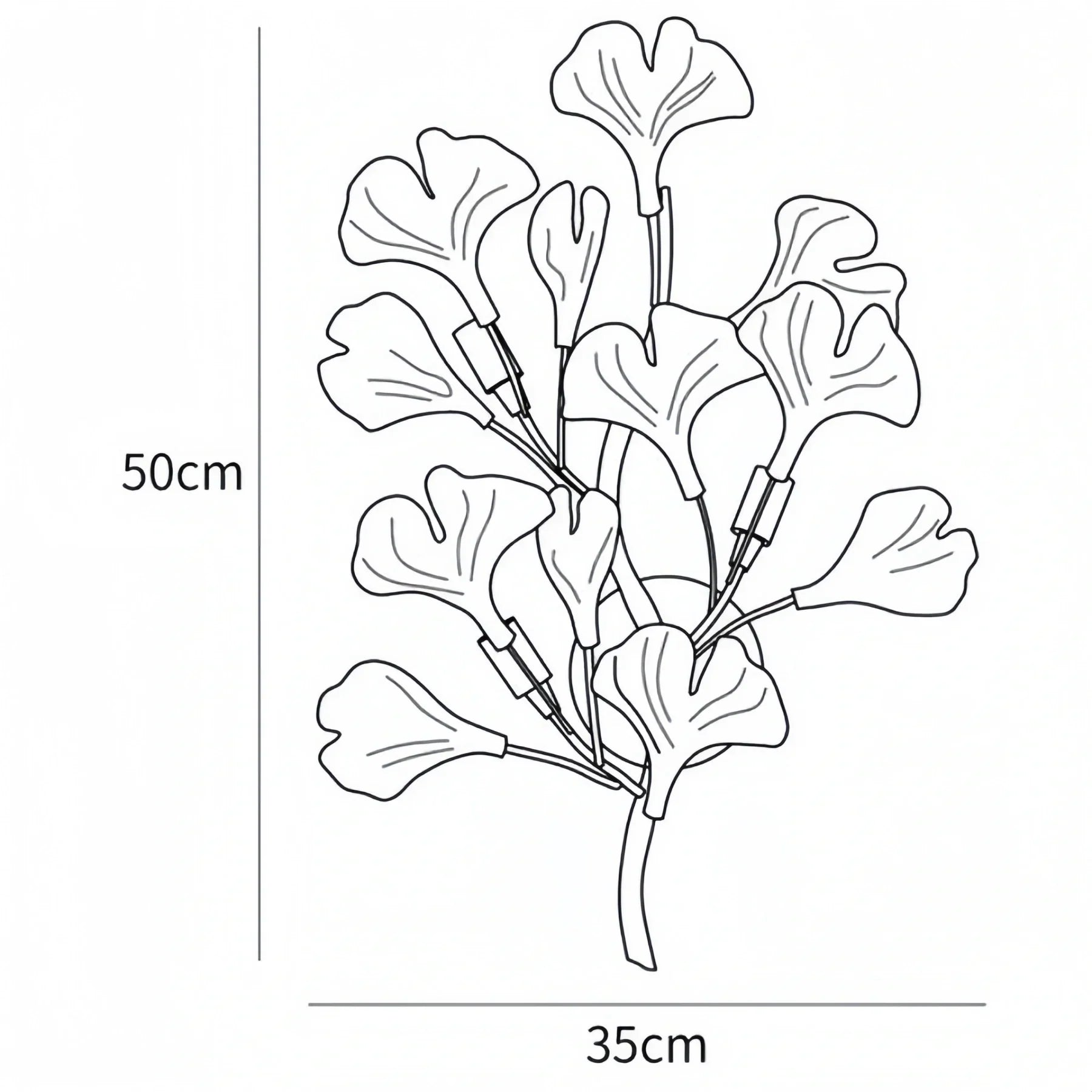 Ceramic Gingko Wall Lamp-