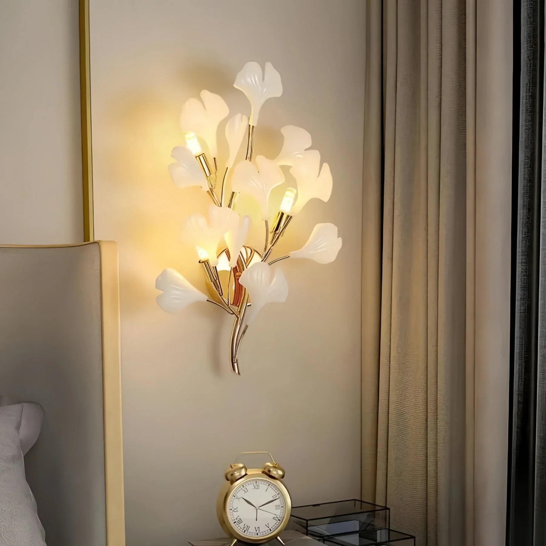 Ceramic Gingko Wall Lamp - Dia 40cm X H 60cmBlushlighting
