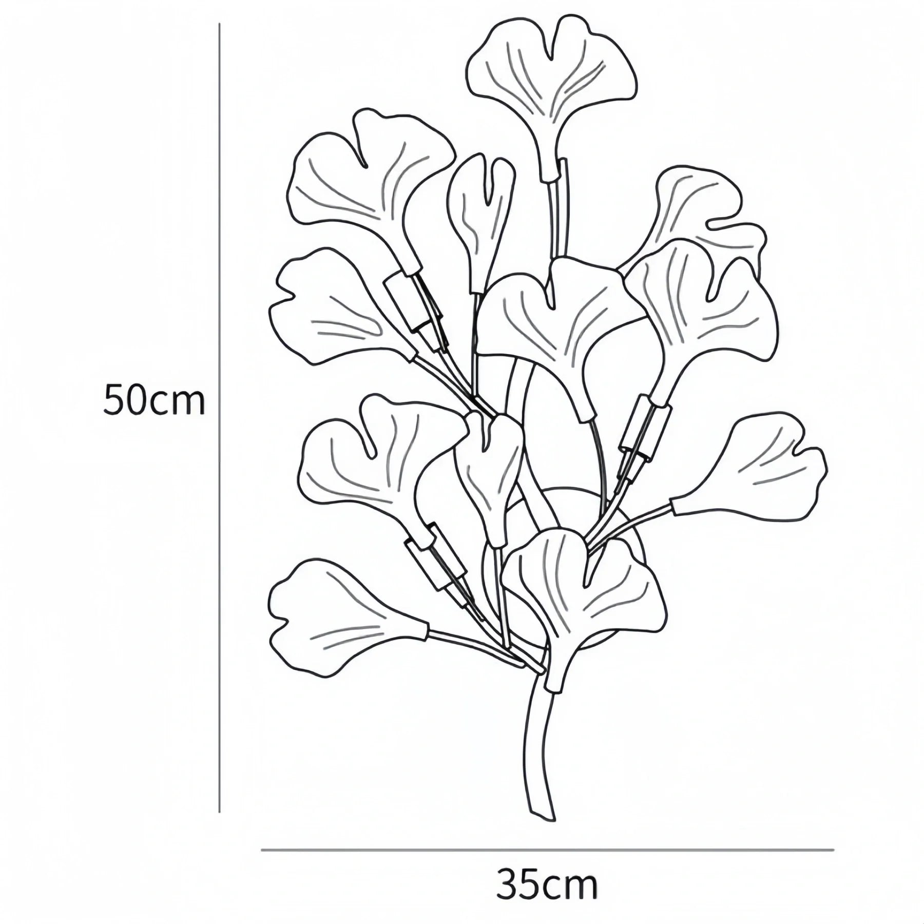 Ceramic Gingko Wall Lamp-