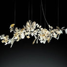 Ceramic Ginkgo Branch Chandelier Light-chandeliers for dining room,chandeliers for stairw-Blushlighting