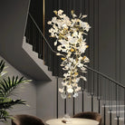 Ceramic Ginkgo Cascading A Branch Chandelier-